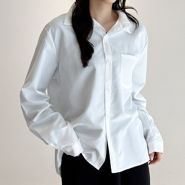 [CC533] LK-S008 / 1컬러 여성 베이직 무지 셔츠